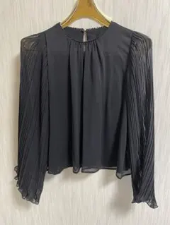 未使用タグ付き　ZARA ブラック シフォンブラウス セレモニー