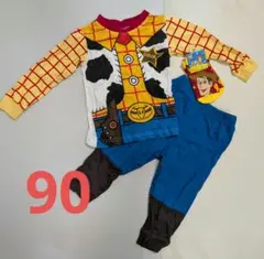 トイストーリーウッディ　コスプレ なりきり パジャマ キッズ セット 90