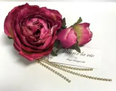 【未使用】薔薇華やか　ヘアークリップ（兼コサージュ）