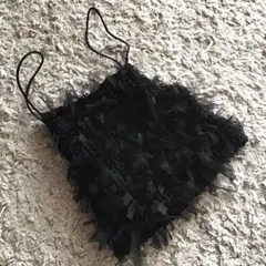 フリルデザイン 黒 ビスチェ
