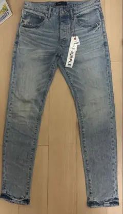 新品 PURPLE BRAND ホワイトスキニーデニム 29 パープルブランド