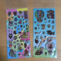 326（ミツル）ホログラムぷくぷくシール2シート　平成レトロ