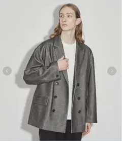 TK. TAKEO KIKUCHI ウールライク ダブルコート XL グレー美品