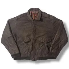90s A-2 STRUCTURE 古着 本革 レザージャケット 短丈 スエード