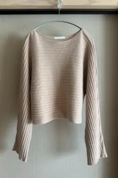 美品フラッフィーアンゴラ混プルオーバー セーター ベージュ