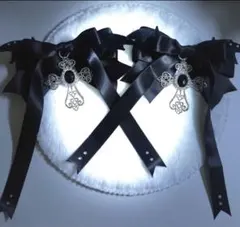 再販♡ ヘアクリップ　BIG 十字架　デビル　量産型　地雷　ゴスロリ　小悪魔