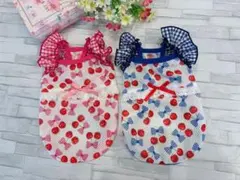 ハンドメイド♡犬服 お花のチュール重ねバルーンキャミワンピース