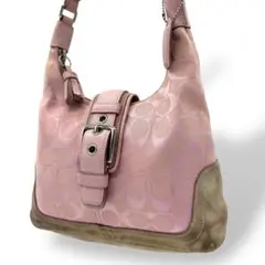 Coach Pink Signature Hamilton Hobo Bag