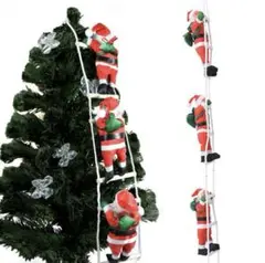 クリスマス 飾り はしごサンタクロース サンタはしご サンタ 三人