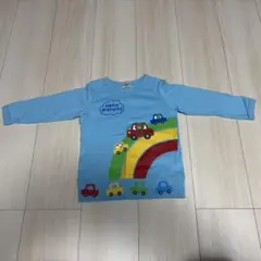 HOT BISCUITS 車と虹の長袖カットソー 100cm