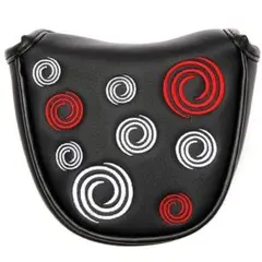 ODYSSEY パター用ヘッドカバー 黒 赤 白 渦巻き