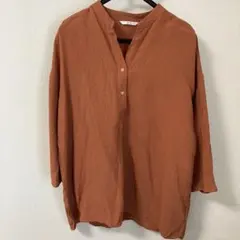 【美品】ユニクロ　レディースシャツ麻混　XL