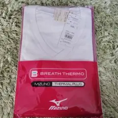 Mizuno BREATH THERMO オフホワイト Vネックシャツ L