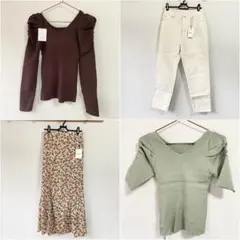 GRLグレイルまとめ売り　ニットトップス スカート パンツ 4点セット