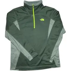 ノースフェイス アメカジ ハーフジップ フリース M カーキ系 美品