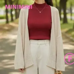 MINIMINI 春夏秋OK！大人可愛い透かし編みカーディガンのサムネイル