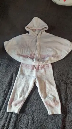 GELATO PIQUE バスローブとパンツセット 白色とピンクのボーダー