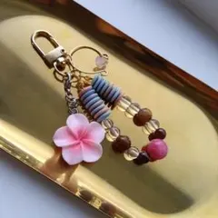 アラシャン×ローズクォーツ×ロードナイト×水晶×ルチル×ガーネットチャーム