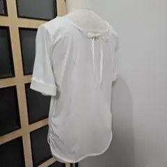 オペークドットクリップ OPAQUE.CLIP バックリボンTシャツ 白 M