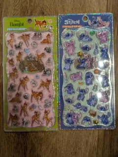 プチドロップステッカー ディズニー バンビ スティッチ