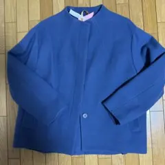 クリーニング済BOSCH' ボッシュノーカラーウールショートコート36