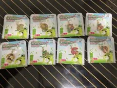 お茶犬　ステンドグラス風　ストラップ　8個セット