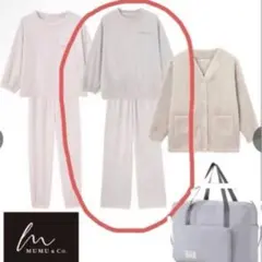 Mサイズ　しまむらMUMU &Co. ルームウェア　ライトグレー 未使用品　上下