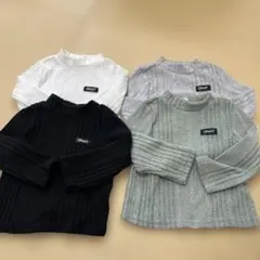 Oho!! リブ編み 長袖カットソー 4色セット