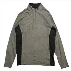 00s- コロンビア 刺繍ロゴ ハーフジップ フリース プルオーバー メンズ S