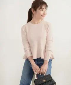 ✩新品未使用✩後2段 ペプラム ニット プルオーバー Liala×PGのサムネイル