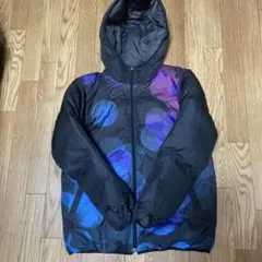 美品le coq sportif ダークグレー 紫リバーシブルダウンジャケットL