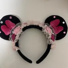 ディズニーランド カチューシャ ミニー バラ