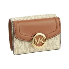 MICHAEL KORS 三つ折り財布 ベージュ/ブラウン