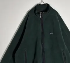 WOOLRICH ウールリッチ フリースジャケット 刺繍ロゴ ダークグリーン