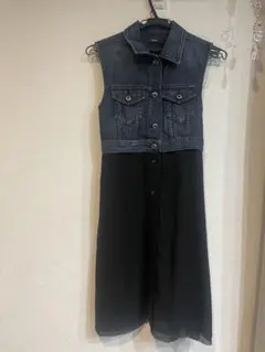 DIESEL デニムノースリーブワンピース