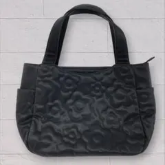 MARY QUANT デイジーランダムキルト トート バッグ マリークワント 黒のサムネイル