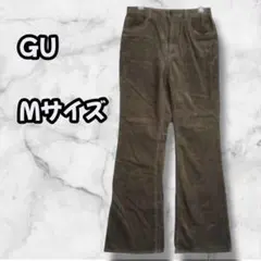 S0195　ストレートパンツ　コーデュロイ　ストレッチ　こげ茶色　Ｍ