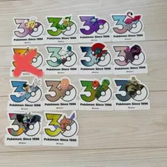 【バラ売りOK】ポケモン 30周年記念 ステッカー 韓国 メガフェスタのサムネイル