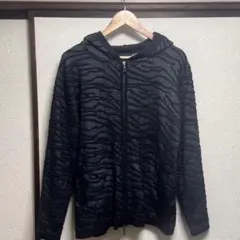 Y2k NICOLE CLUB FOR MEN黒 波模様 フード付きパーカー