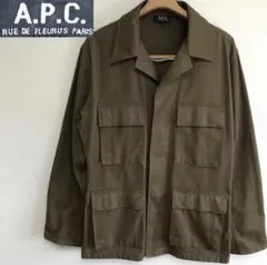 【期間限定価格】A.P.C アーペーセー ワークハーフコート カーキミリタリー