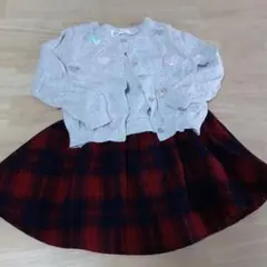 H&M グレー カーディガン 　グローバルワークスカート