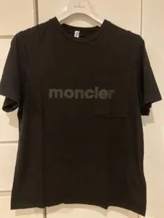 クリーニング済】サイズM モンクレール 半袖Tシャツ　ブラック　黒　胸ポケット