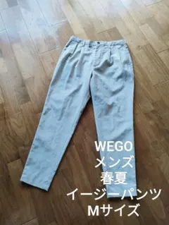 WEGO メンズ ウエストゴム 春夏 スラックス イージーパンツ ベージュ M