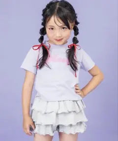 ANAP kids アナップ ロゴプリントTシャツ ラベンダー 120