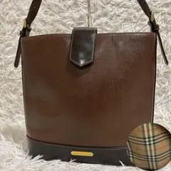 ✨美品✨バーバリー ワンショルダーバッグ ノバチェック シャドーホース レザー