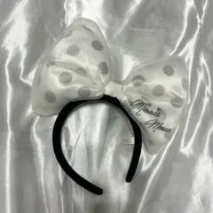 ミニー ビッグリボン 白 ホワイト カチューシャ ディズニー