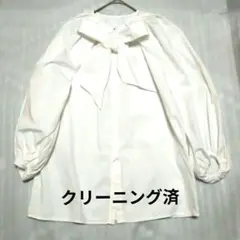 ELFLANK エルフランク　ボウタイ　ボリュームブラウス　白　フリーのサムネイル