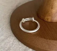 シンプル シルバー 開閉式リング