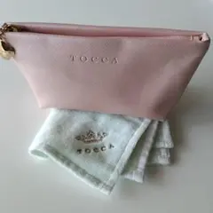 TOCCA ピンクポーチ&タオルハンカチセットのサムネイル