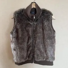 古着 ファーベスト フリーサイズ